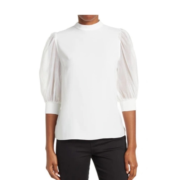 Ted Baker NWT Micaeli Organza Volume Sleeve Top Size 2 - Picture 3 of 12